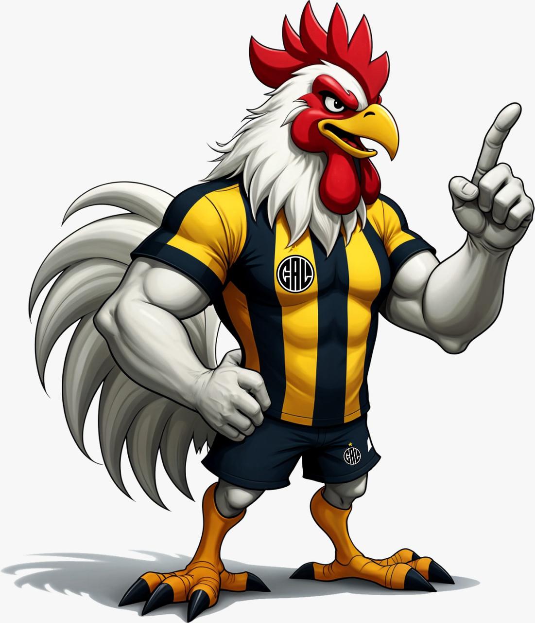 Mascote Galo Doido do Atlético Lajeado